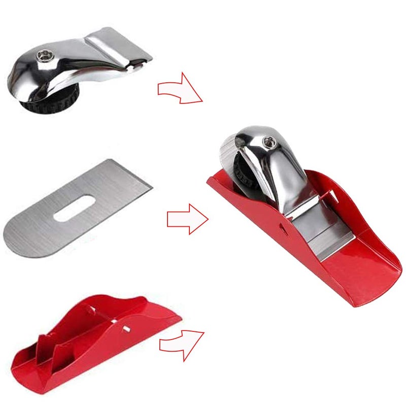 DSHE Mini Hand Planer Small Trimming Planer 6-1/2 inch Woodworking Pocket Plane Hand Plane with 1 inch Blade Adjustable Block Plane and 1 Wood Fixe for Trimming Projects Carpenter DIY Model Making - Image 5